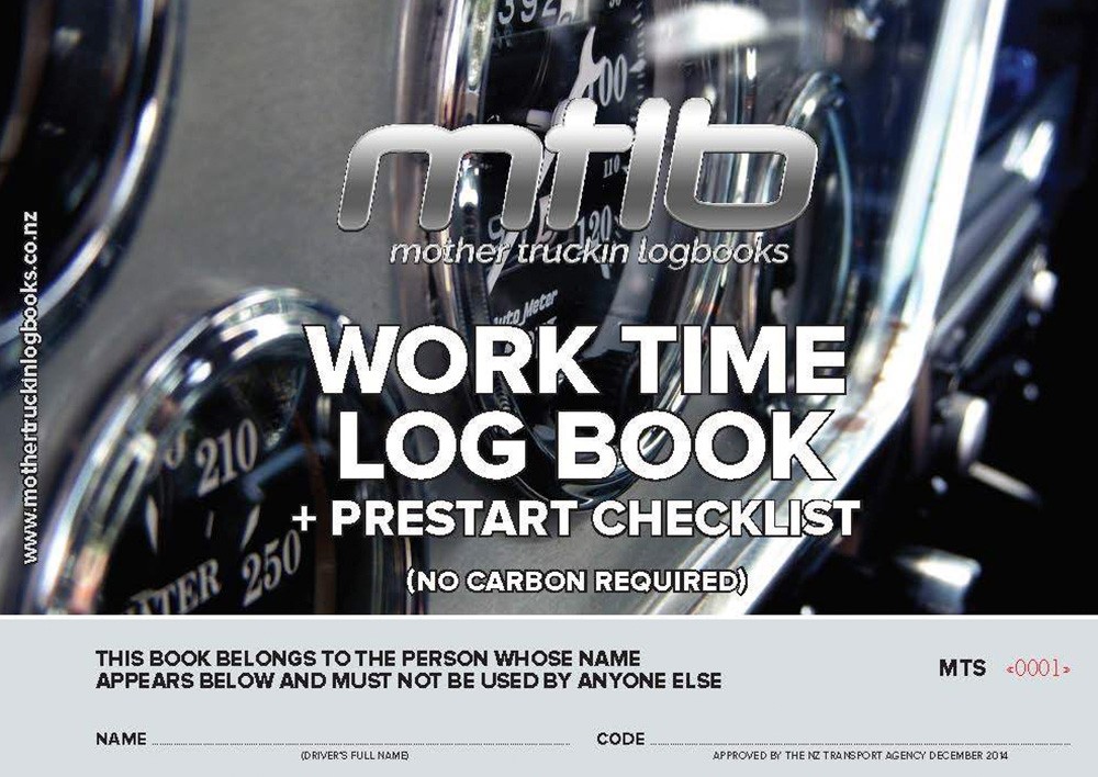 MTS - A4 Size Worktime Logbook And Prestart Checklist
